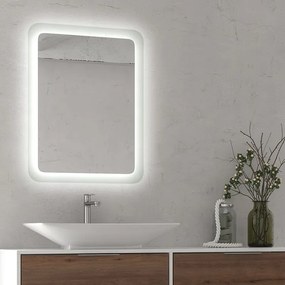 Specchio bagno led 100x60 cm cornice illuminata modello A100 - KAMALU