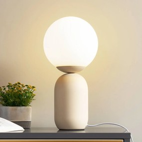 Lampada da tavolo Lennes Lindby, Bianco / Opale, Soggiorno / Sala da pranzo, Vetro, Moderno, Lampada da tavolo