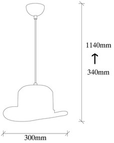 Lampada a sospensione nera con paralume in metallo ø 30 cm Sivani - Opviq lights