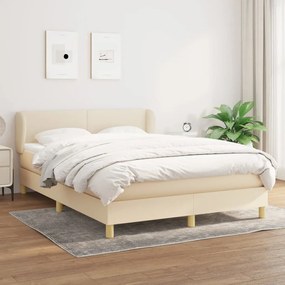 Giroletto A Molle Con Materasso Crema 140x200 Cm İn Tessuto /