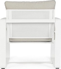 Poltrona da esterno bianca in metallo Merrigan – Bizzotto