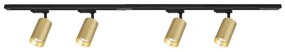 Faretto per sistema a binario PIPE 4xGU10/10W/230V oro/nero
