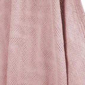 Coperta per neonati in cotone organico lavorato a maglia rosa 80x80 cm Lil Planet - Roba