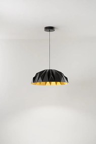 Perenz Prisma - sospensione acrilico geometrica Ø56 cm disponibile nei colori bianco opaco + oro e nero opaco + oro