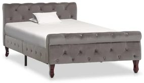 Giroletto grigio in velluto 100x200 cm
