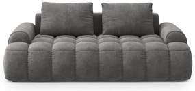 Divano grigio con rivestimento in velluto 200 cm Linz – Cosmopolitan Design