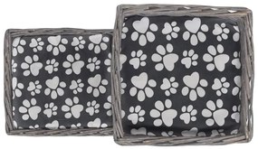 Casetta/lettino/castello/albero tiragraffi in salice e cuscino