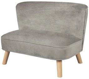 Divano per bambini in velluto grigio chiaro 70 cm Lil Sofa - Roba