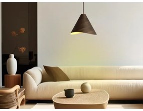Lampadario sospeso in legno con cavo 1xE27/60W/230V Ø 33 cm massello/noce/hevea