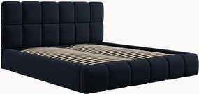 Letto imbottito effetto velluto con contenitore Tropea