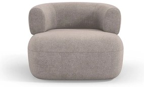 Poltrona beige in tessuto bouclé Jenny - Micadoni Home