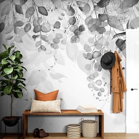 Carta da parati – Tocco di Natura in Bianco e Nero