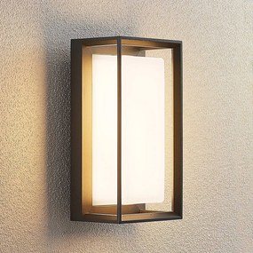 Arcchio Applique a LED Ismera, antracite/opal, IP65, vetro