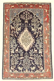 Ghom Tappeto persiano 130x200 Blu (Iran) Annodato A Mano