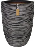 Capi Vaso Nature Rib Elegante Basso 36x47 cm Antracite KOFZ782