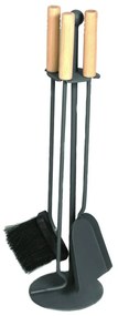 Strumenti per il caminetto 4 pz antracite/abete rosso