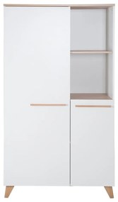 Armadio per bambini bianco con effetto rovere 52x180x180 cm Léon – Roba