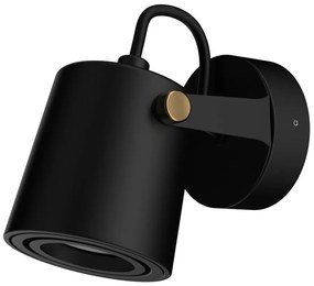 Lampada da parete nera, altezza 11 cm Ibai - SULION
