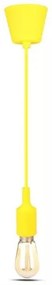 Lampadario su filo 1xE27/60W/230V giallo