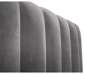 Letto matrimoniale imbottito grigio con contenitore con griglia 180x200 cm Kelp - Micadoni Home