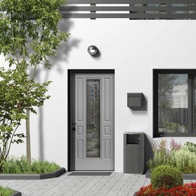 Porta blindata MASTER Look grigio/bianco L 80 x H 210 cm apertura destra