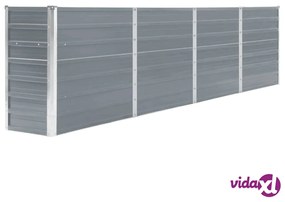 vidaXL Letto di Coltura Rialzato 320x40x77 cm Acciaio Zincato Grigio