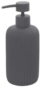 Dispenser sapone grigio in ceramica soft touch capienza 330 ml Spring