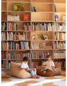 Pouf a sacco per bambini marrone con rivestimento in velluto a coste Chair – Wigiwama