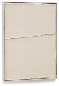 Kave Home - Quadro Maha bianco con linea orizzontale 52 x 72 cm