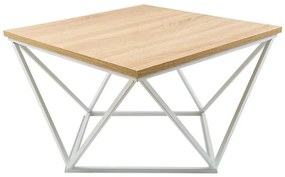 Tavolino CURVED 60x60 cm bianco/beige