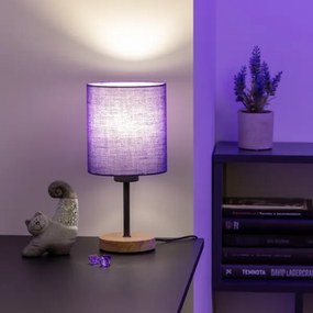 Brilagi - Lampada da tavolo NUBILA WOOD 1xE27/25W/230V quercia/nero