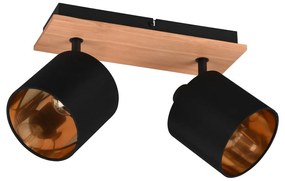 Faretto nero/di colore naturale ø 12 cm Tommy – Reality