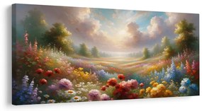 Quadro su tela – Valle fiorita e soleggiata