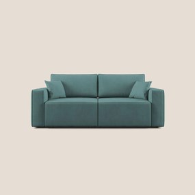 Morfeo divano con seduta estraibile in morbido tessuto impermeabile T02 petrolio 180 cm