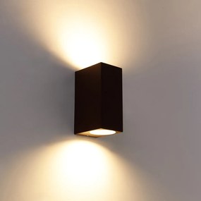 Applique da parete industriale marrone ruggine 2 luci IP44 - Baleno