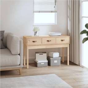 Tavolo Consolle 114x40x75 Cm İn Legno Massello Di Pino /