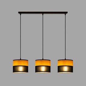 Lampadario a cavo ALBA 3xE27/15W/230V nero/marrone