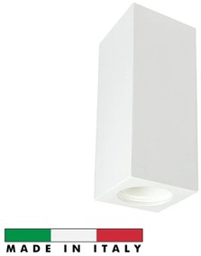 Applique da Soffitto in Gesso Pitturabile 70x70x190mm 1xGU10