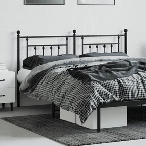 Testiera in metallo nero 180 cm