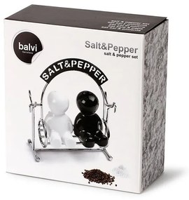Saliera e pepiera con supporto Salt &amp; Pepper - Balvi