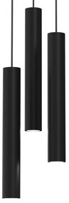 Lampadario a sospensione con filo HUDSON 3xGU10/8W/230V nero