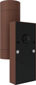 Applique Bidirezione GU10 con Sensore Crepuscolare IP65 - Corten