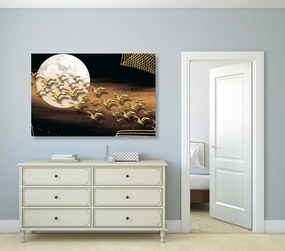 Quadro su tela – Volo di uccelli durante la luna piena