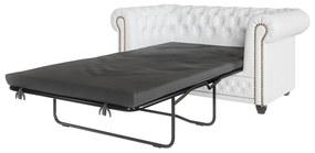 Divano letto bianco in similpelle 148 cm York - Ropez