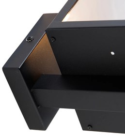 Lampada da parete per esterni intelligente nera con vetro 30 cm incl. Wifi ST64 - Rotterdam