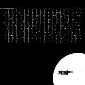 Tenda luminosa 3 metri 200 Led Bianco Freddo fisso e intermittente prolungabile altezza 100cm da esterno Wisdom