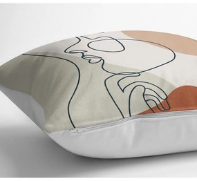 Federa Pastello disegno viso, 45 x 45 cm - Minimalist Cushion Covers