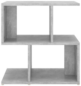 Comodino grigio cemento 50x30x51,5 cm in truciolato