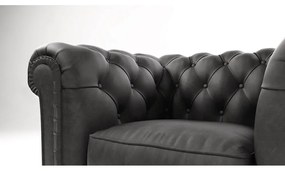 Poltrona in velluto antracite Cambridge - Ropez