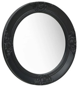 Specchio Da Parete Stile Barocco 50 Cm Nero /